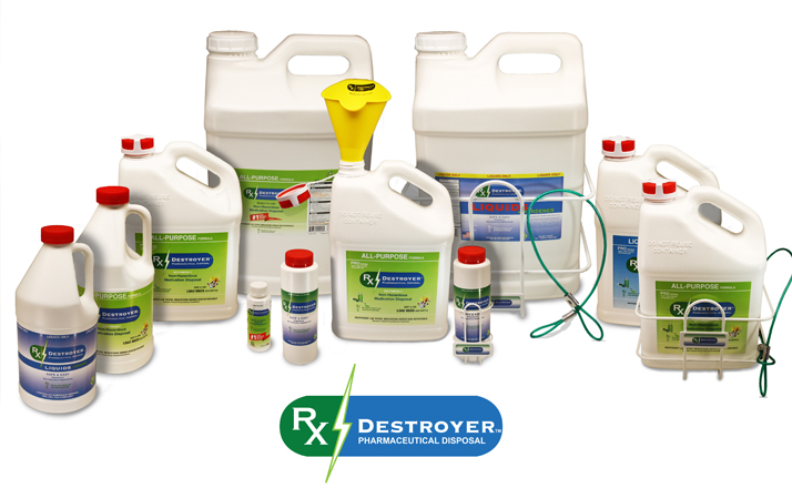 Rx Destroyer™ LIQUIDS 1 Gallon Bottles w/ Hardener Packets *PRO Series –  Curtis Bay Medical Waste Services